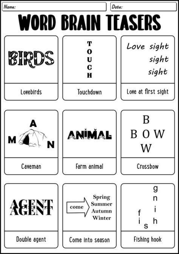 12 Printable Brain Teasers Worksheets With Answers /