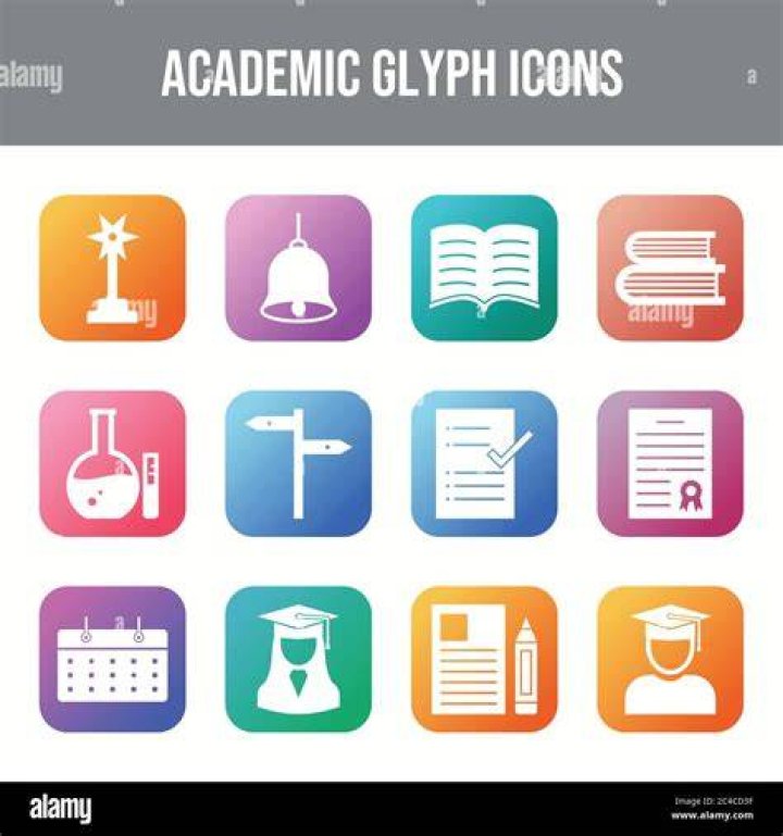 Academic Icon Set Stock Illustration Download Image Now Book