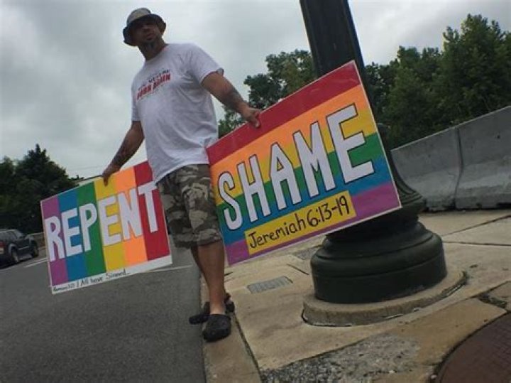 AntiLGBTQ group protests in Chambersburg Square ahead of Pride event