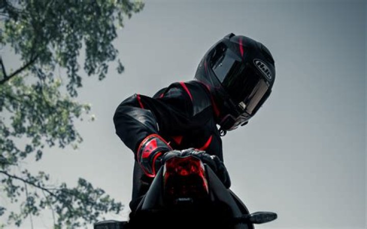 Biker Helmet Red Light 4K Ultra HD Mobile Wallpaper