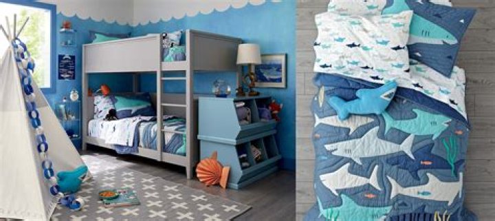 Boys room! Shark fin and Shark loop Valspar colors Boy room accent