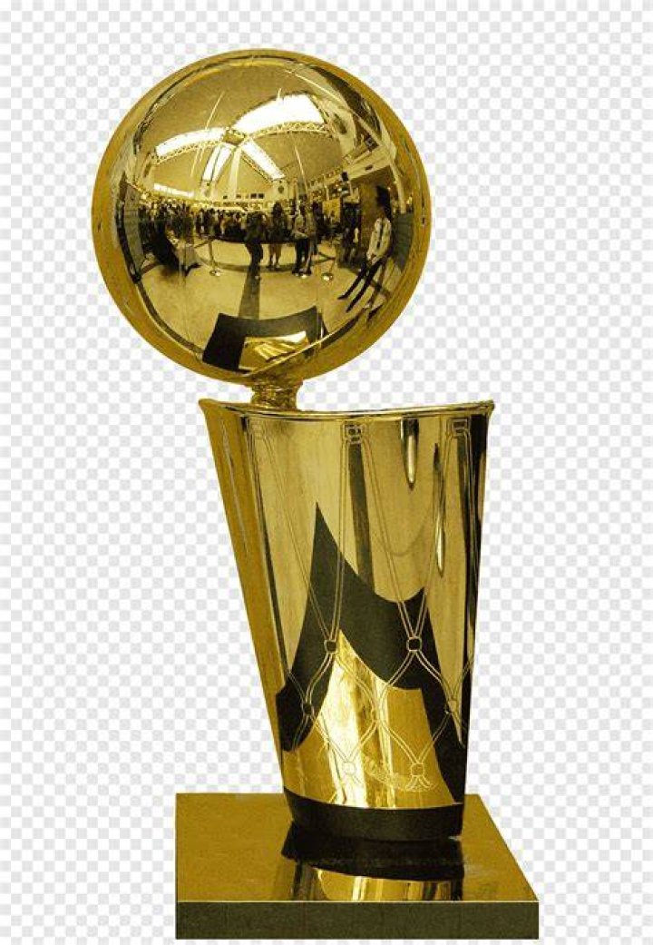 Brasscolored championship trophy, 2016 NBA Finals National Basketball