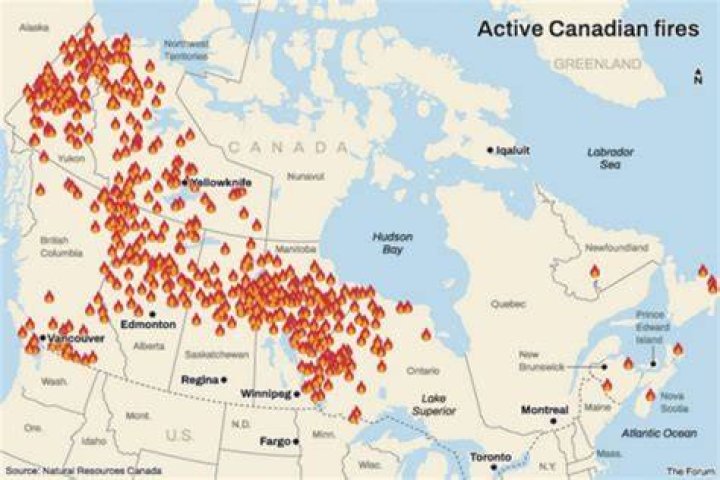 Canada Wildfires Acres