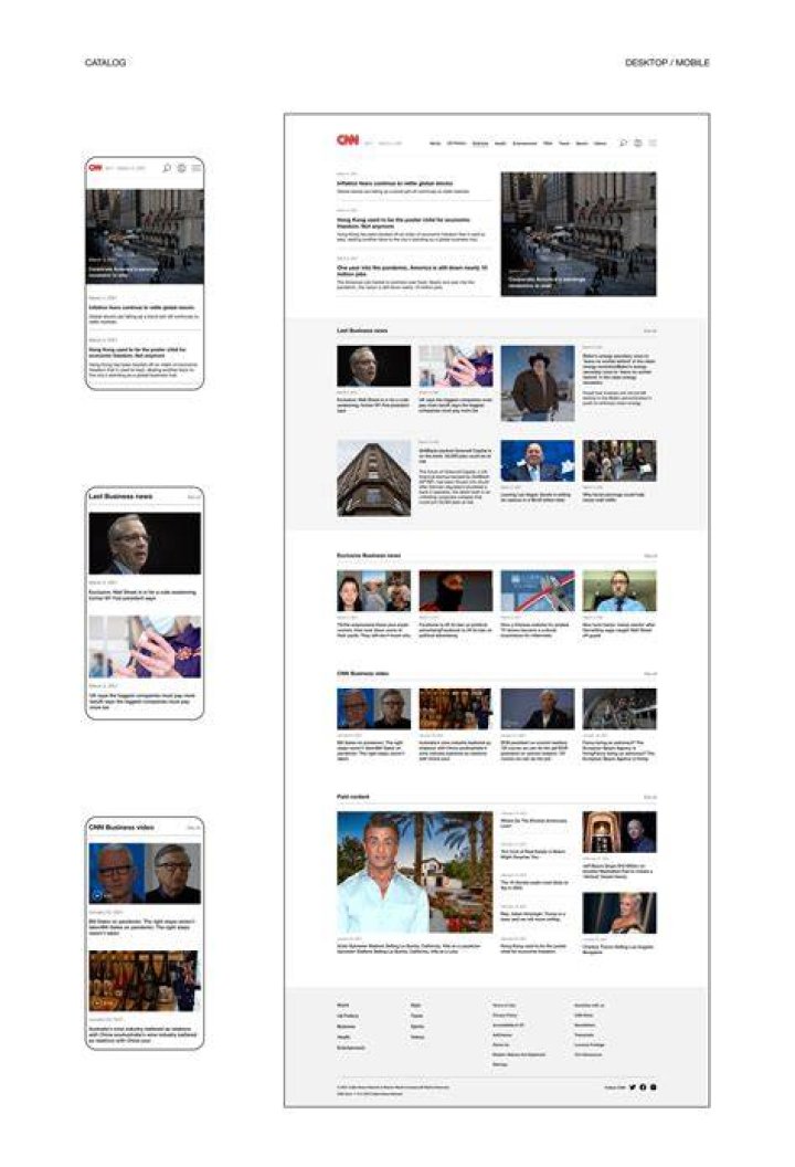 CNN News website redesign Behance
