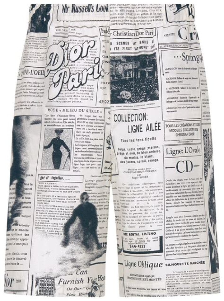 Dior x ERL White Newspaper Shirt INC STYLE