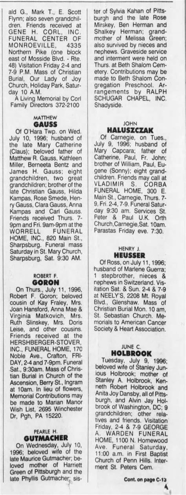 DOMINIC ABBOTT Obituary Pittsburgh Post Gazette