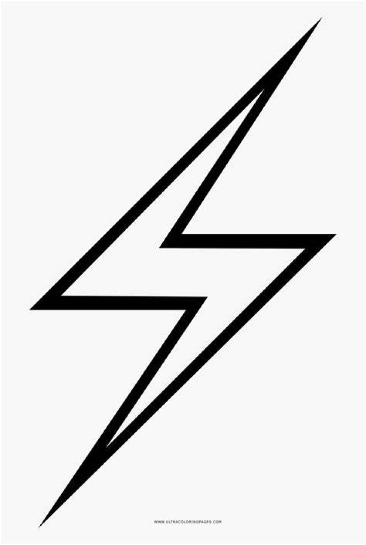 Free Lightning Bolt Stencil Simple Lightning Bolt Drawing , Free