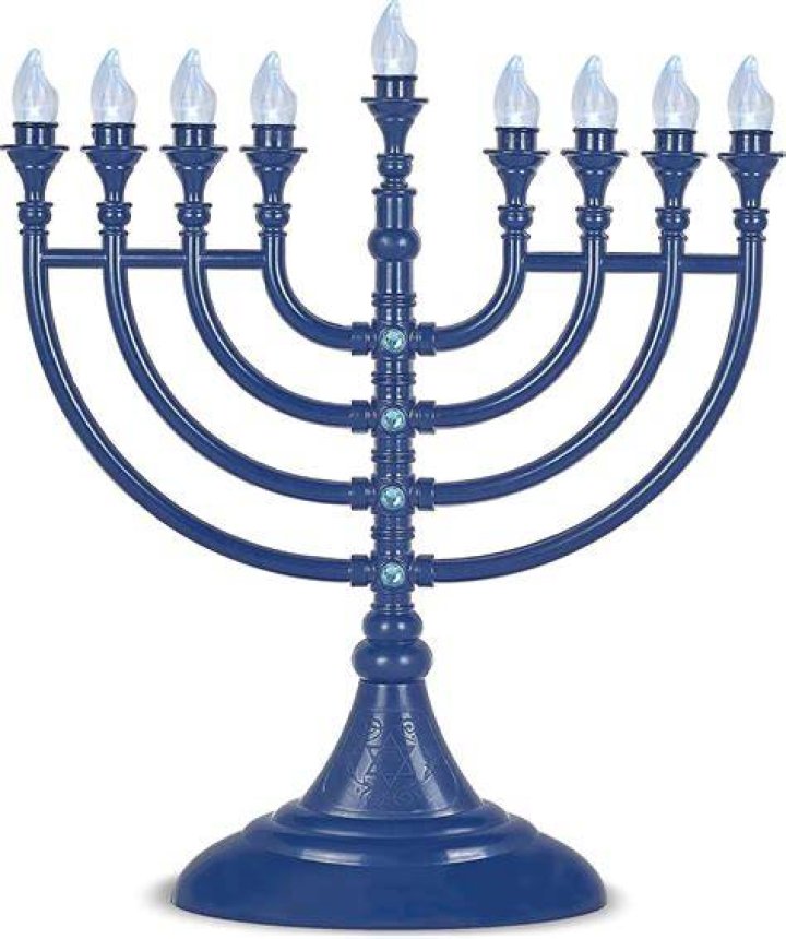 Hallmark Resin Hanukkah Menorah Blue Gift Ornament eBay
