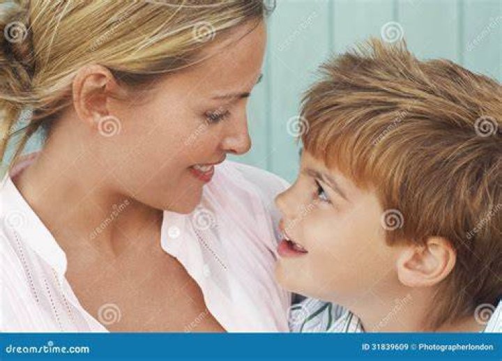 Image of Mother Lovingly Looking at Her Child Stock Image Image of