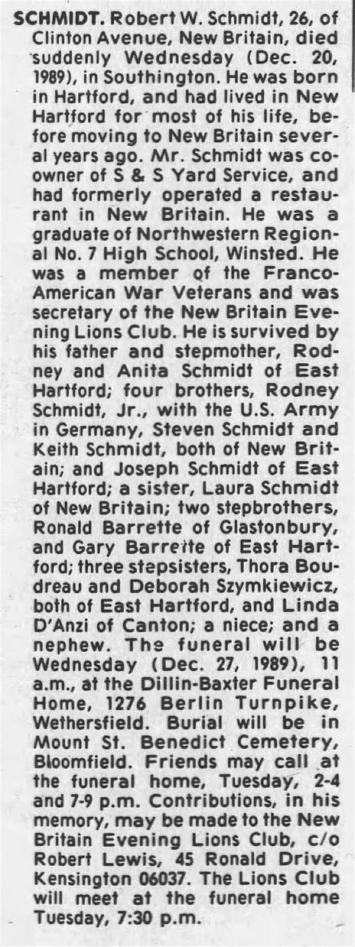 Keith Schmidt Obituary Clinton Herald