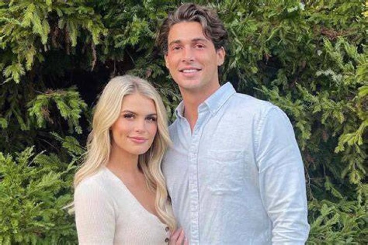 Madison LeCroy, Brett Randle, & Hudson's Christmas Pajamas Photo The