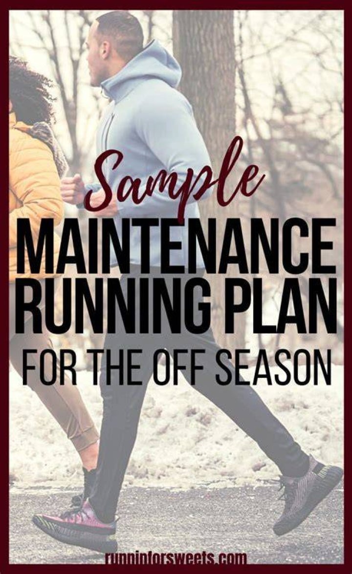 Maintenance Running Plan The Running Schedule After HalfMarathon
