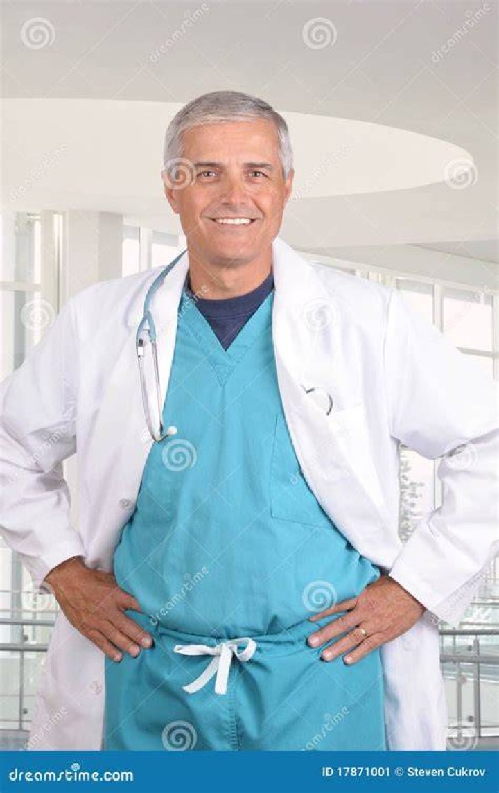 Middle Aged Doctor Portrait Stock Image Image of care, gray 15306617