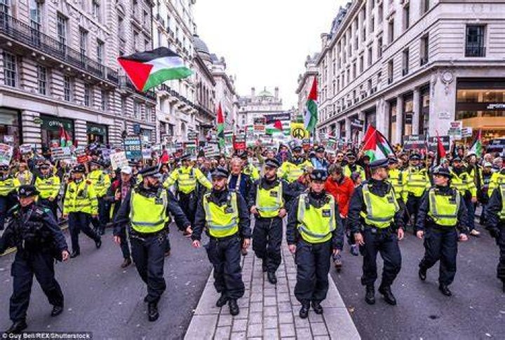 Palestinian protesters demand equal rights on London march Daily Mail