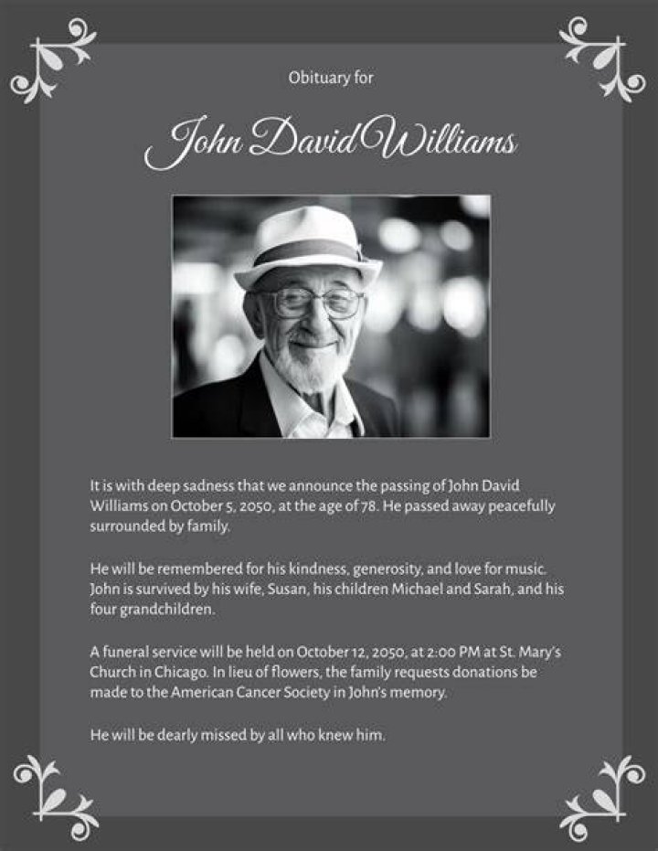 Peter Allison, Obituary Funeral Guide