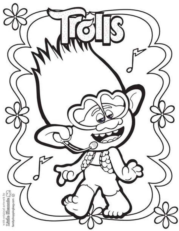 Printable Troll Coloring Pages