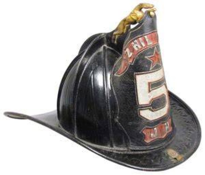 Rare Greyhound Finial Cairns Leather Fire Helmet