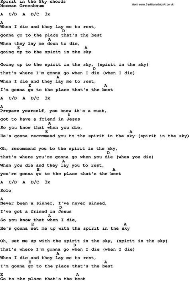 Spirit in the Sky (Lyrics) Norman Greenbaum Correct Lyrics YouTube