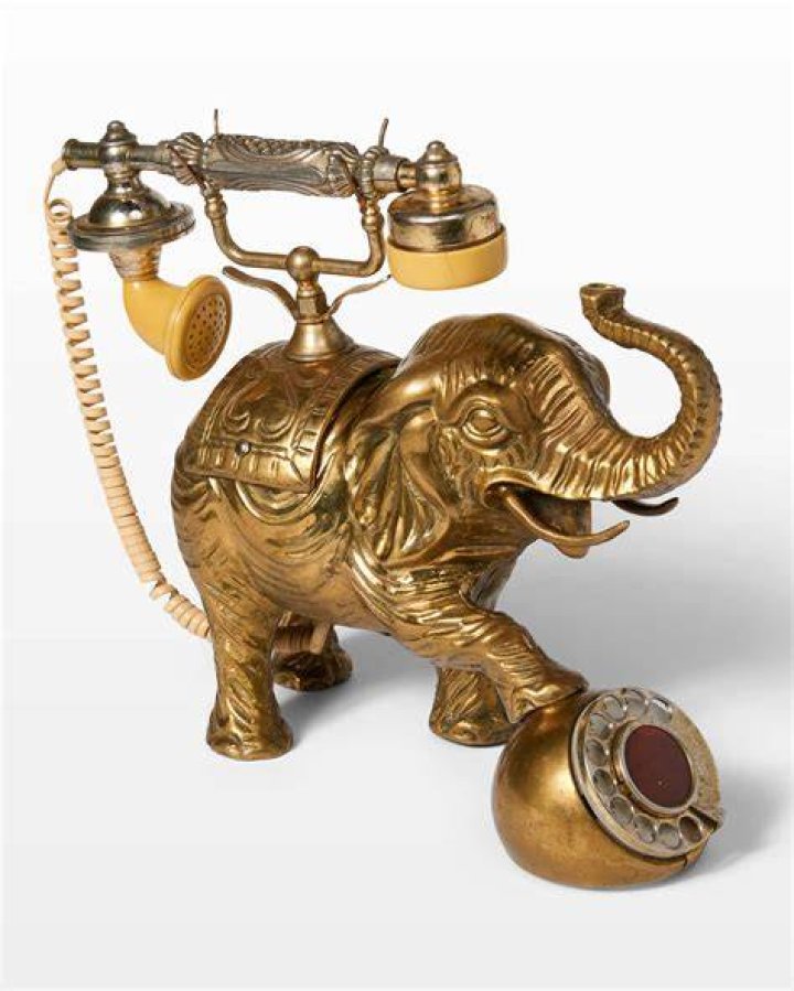 TE018 Brass Elephant Phone Prop Rental ACME Brooklyn