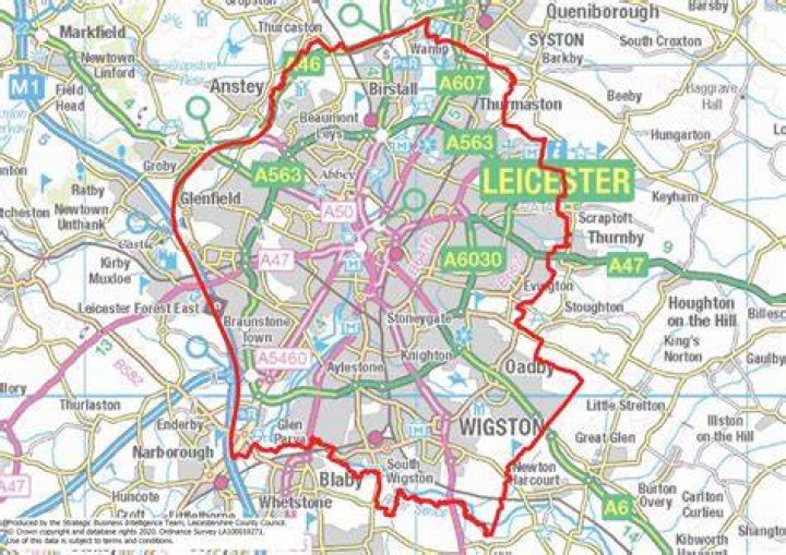 The official map of Leicester Lockdown, the first UK city to be locally