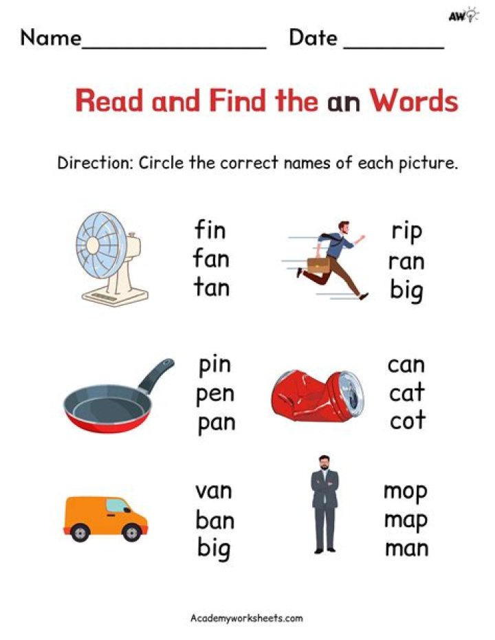 the words in this worksheet are different